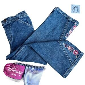 Disney Kids Winnie the Pooh Floral Flare Jeans Kids Sz 3T